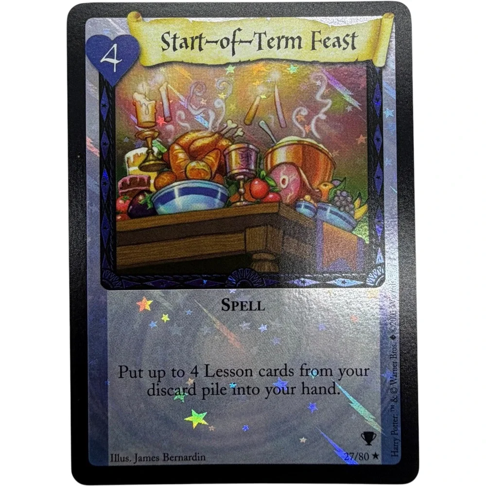 Harry Potter TCG Start-of-Term Feast 27/80 Quidditch Cup Holofoil Rare 2001 TCG